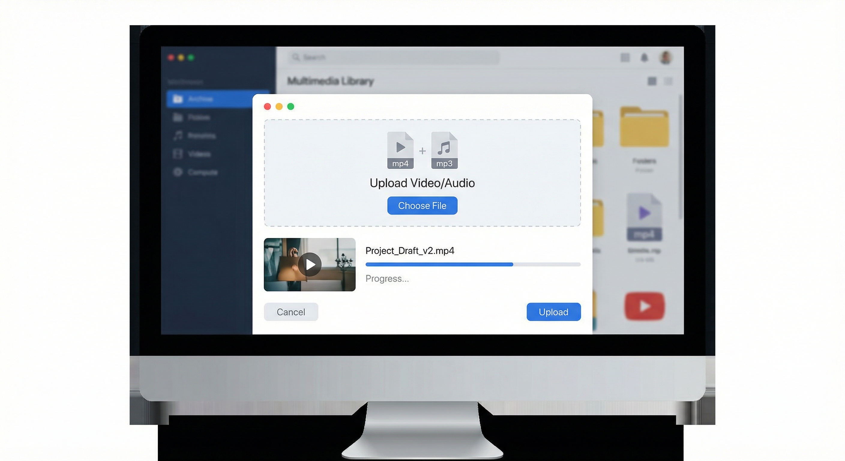 Form upload audio visual